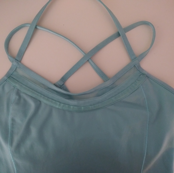 ALO Yoga CoolFit Tank Top Strappy Blue Small - Picture 3 of 10
